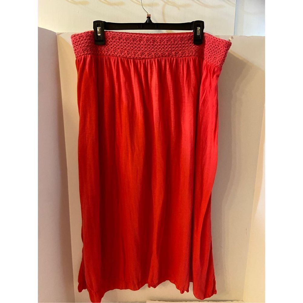 Faded Glory skirt 2x‎ (18w-20w) coral pink elastic band rn# 104318